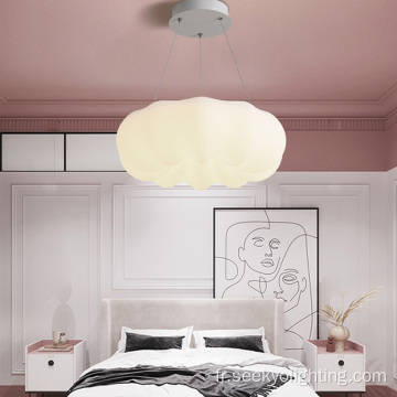 Suspension moderne à LED blanc PE pour chambre à coucher